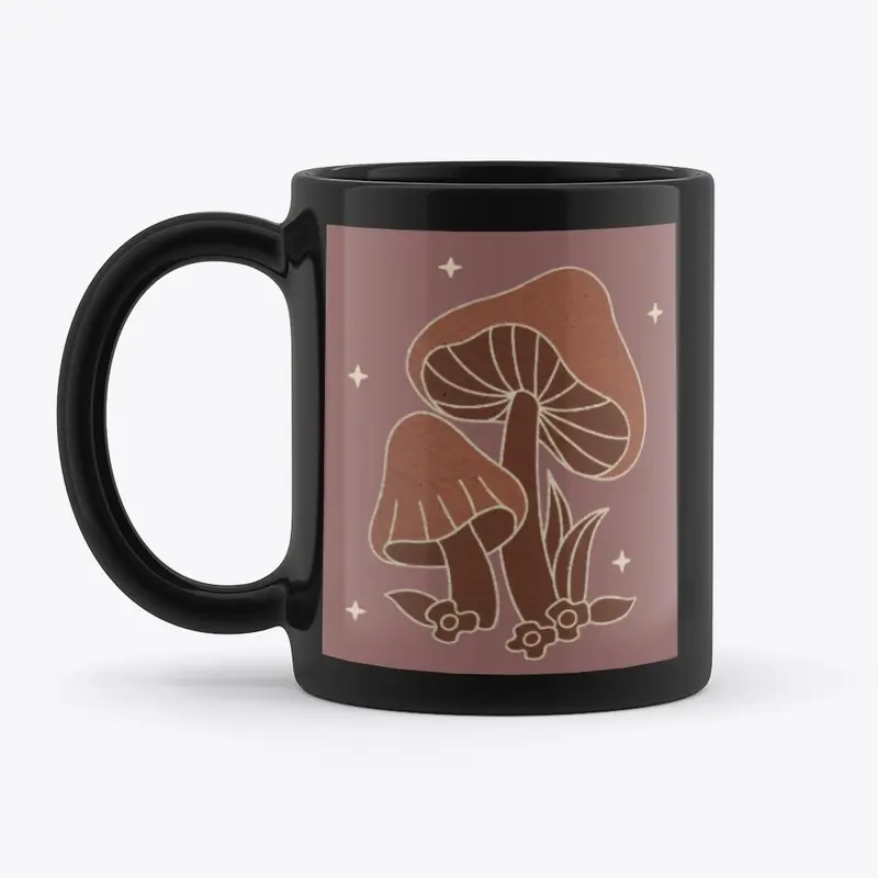 Brown Mushroom Tea Mug