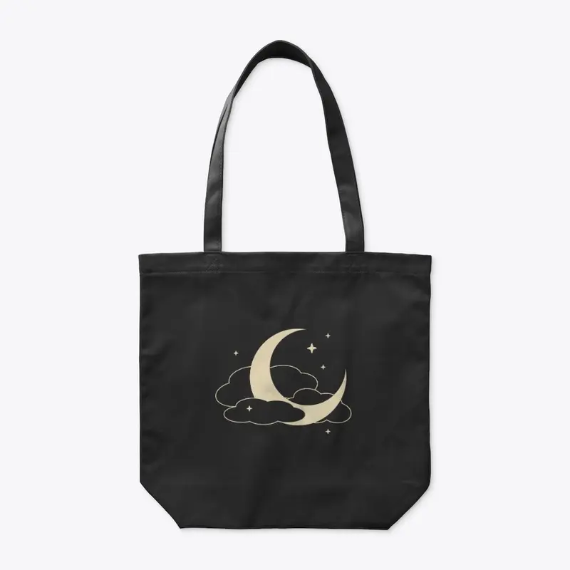 Moon and Stars Organic Tote Bag